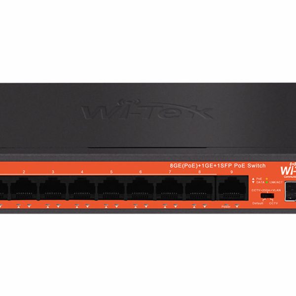 Wi-Tek PoE Switch 9 Port Gigabit 1 SFP 65 W (WI-PS309GFH)