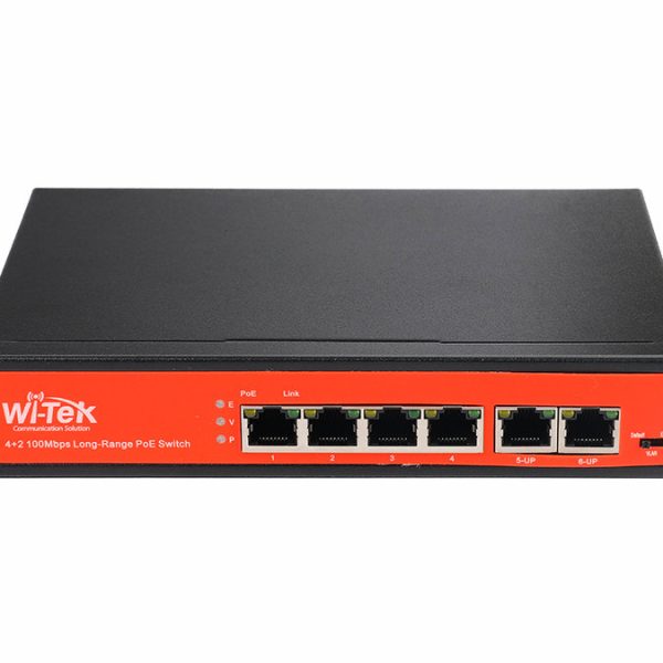 Wi-Tek PoE Switch 6 Port Fast Ethernet 65 W (WI-PS205)