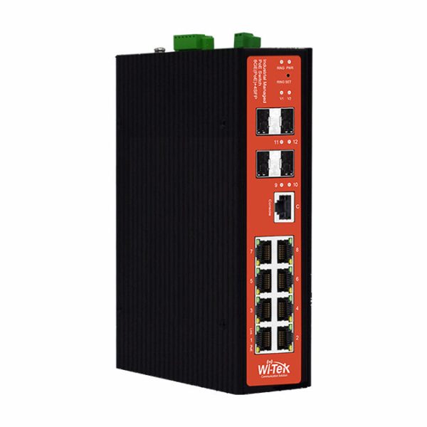 Wi-Tek PoE Switch 8 Port Gigabit 4 SFP Endüstriyel Yönetilebilir (WI-PMS312GF-I-V2)