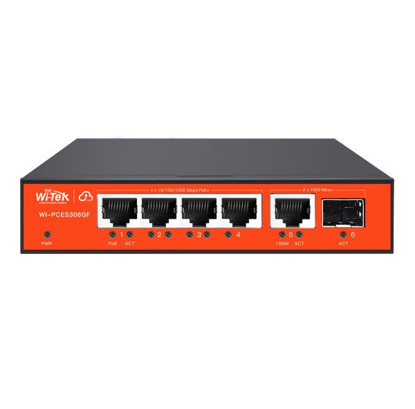 Wi-Tek PoE Switch 6 Port Gigabit 60 W (WI-PCES306G)