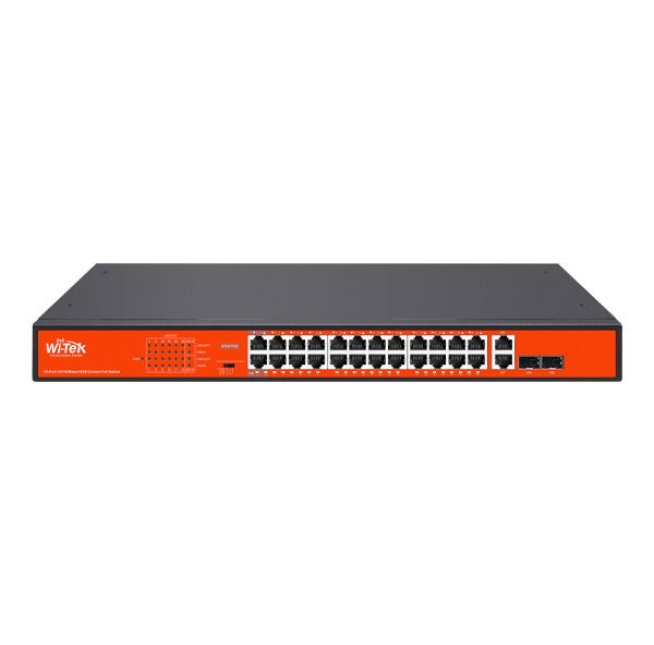 Wi-Tek PoE Switch 24 Port Fast Ethernet 250 W (WI-PS526G-V4)