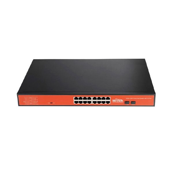 Wi-Tek PoE Switch 16 Port Gigabit 2 SFP 350 W (WI-PS318GF)