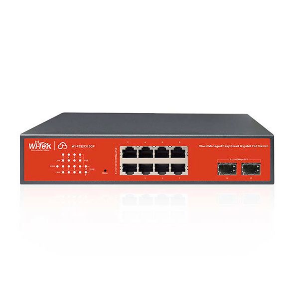 Wi-Tek PoE Switch 8 Port Gigabit 2 SFP Yönetilebilir (WI-PCES310GF)