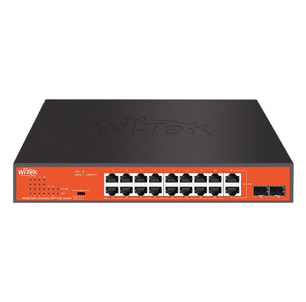 Wi-Tek PoE Switch 16 Port Gigabit 185 W (WI-PS318GFH)