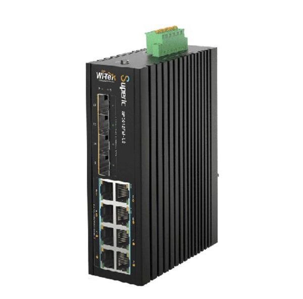 Wi-Tek PoE Switch 13 Port Gigabit 4 SFP Endüstriyel Yönetilebilir (SP3012FM-L2-V2)