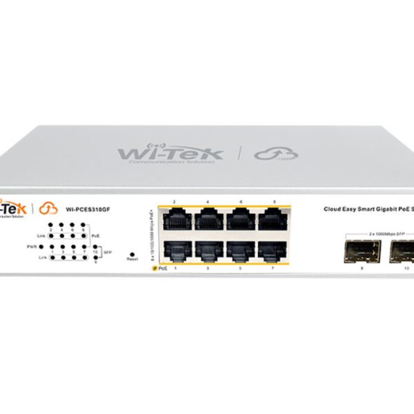 Wi-Tek PoE Switch 8 Port Gigabit 2 SFP 130 W Yönetilebilir (WI-PCES310GF-V2)