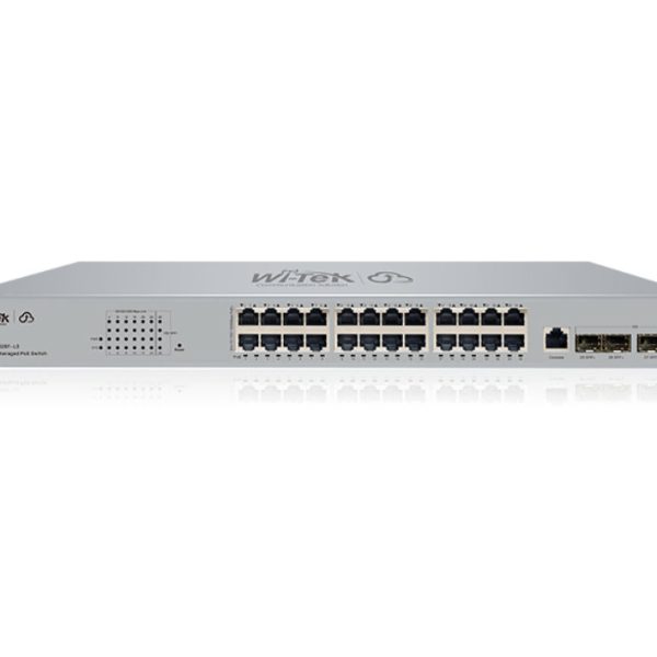 Wi-Tek PoE Switch 24 Port Gigabit 370 W L3 Yönetilebilir (WI-PCMS528F-L3-V2)
